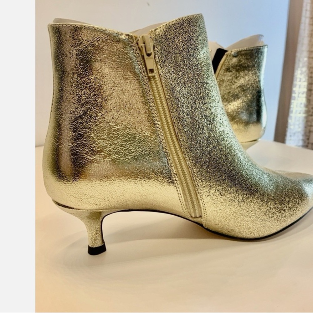 XOXO Gold Ankle Boots